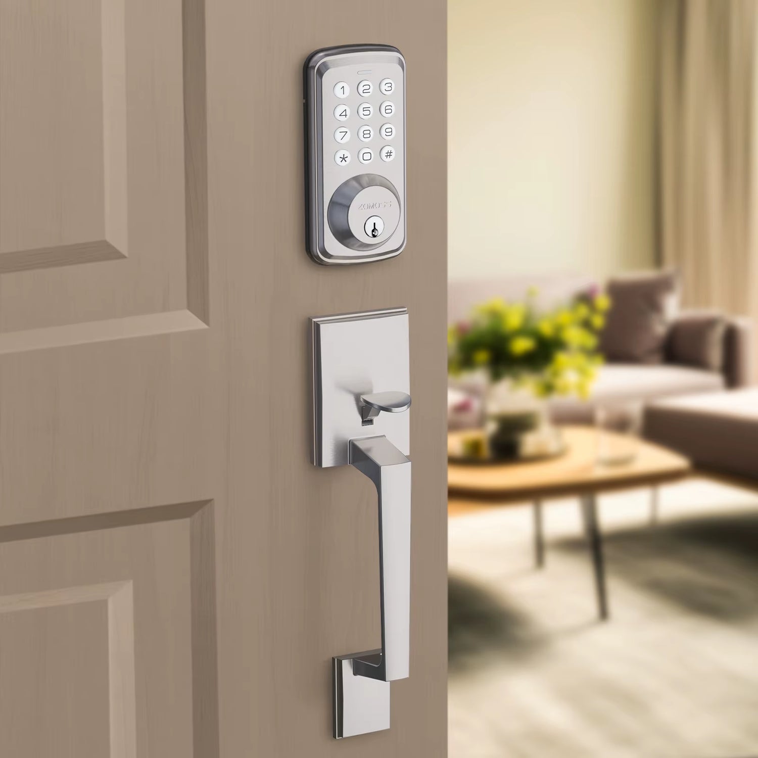 Smart Keypad Door Lock Set -Two-Door Knob Touch Fingerprint Password Lock-Keyless Entry Door Lock, Keyed Entry