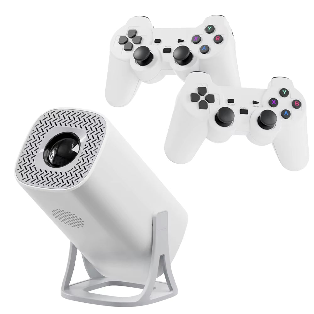 Android 11 Gaming Projector 64GB TF Card Wireless Gaming Controller Dual WIFI 1280*720P Home Theater Portable Projector