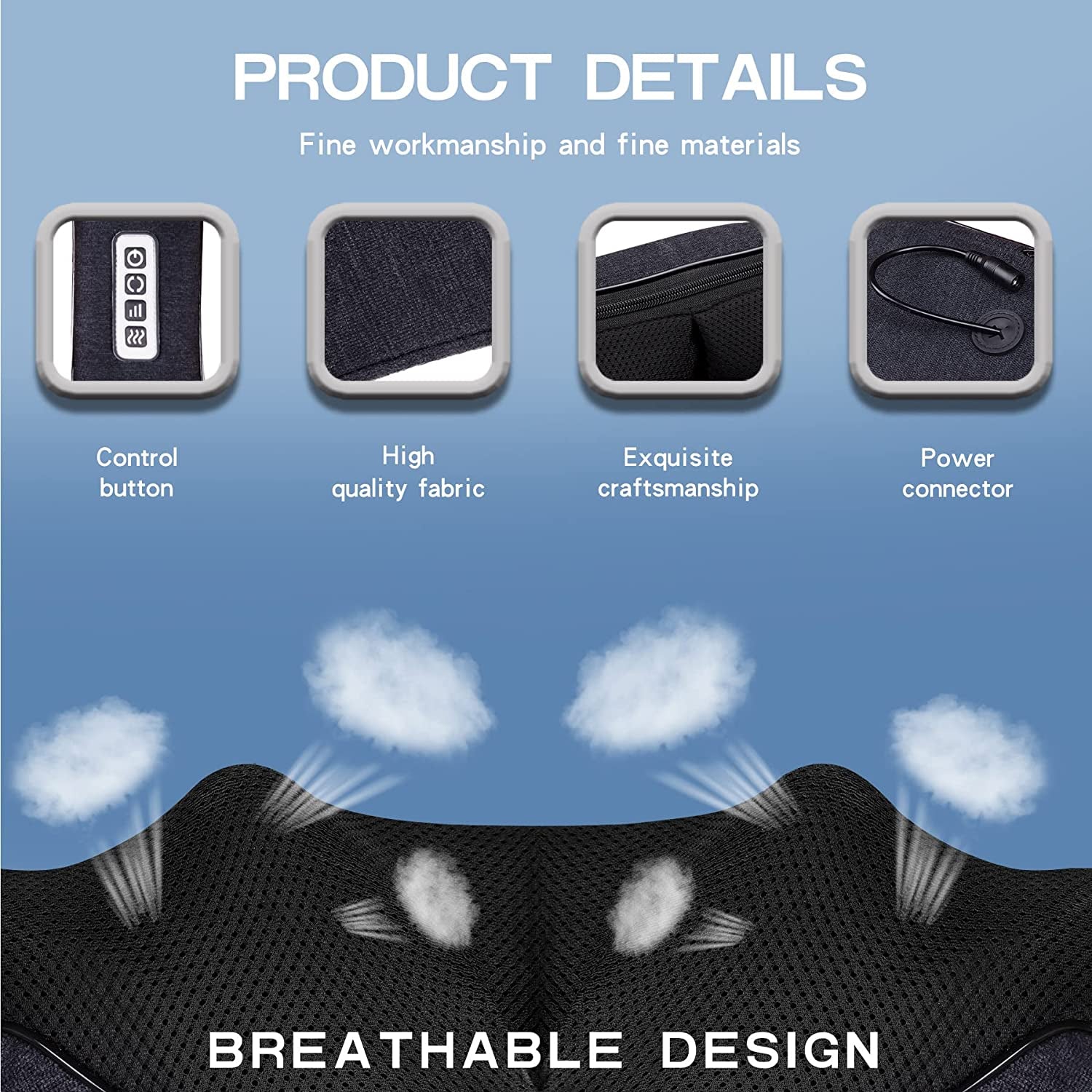 Shiatsu Back Shoulder and Neck Massager with Heat, Electric Deep Tissue 4D Kneading Massage, Best Gifts for Women Men Mom Dad, Fathers Day, Mothers Day, Christmas Gifts