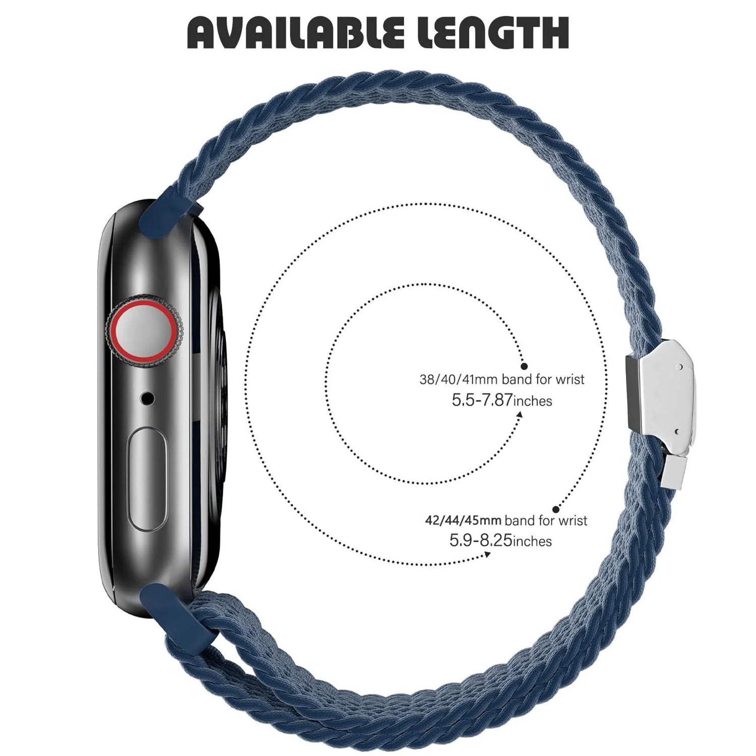 Stretchy Braided Loop Compatible with Apple Watch Bands 44Mm 40Mm 41Mm 45Mm 38Mm 42Mm 49Mm Women Men, Solace Elastics Stretch Nylon Sport Strap Wristband for Iwatch Bands Series 9 8 7 6 5 4 3 2 1 SE